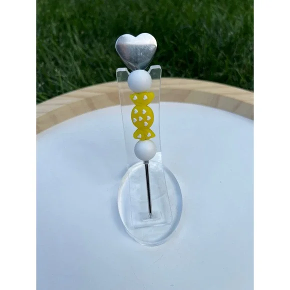 Yellow Candy Beaded Cookie‎ Scribe Royal Icing Silicone Beads
