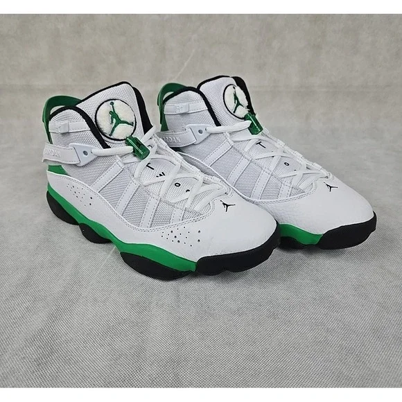 Nike Mens Size 7 Air Jordan 6 Rings Shoes Lucky‎ Green Sneakers 322992-131 NEW