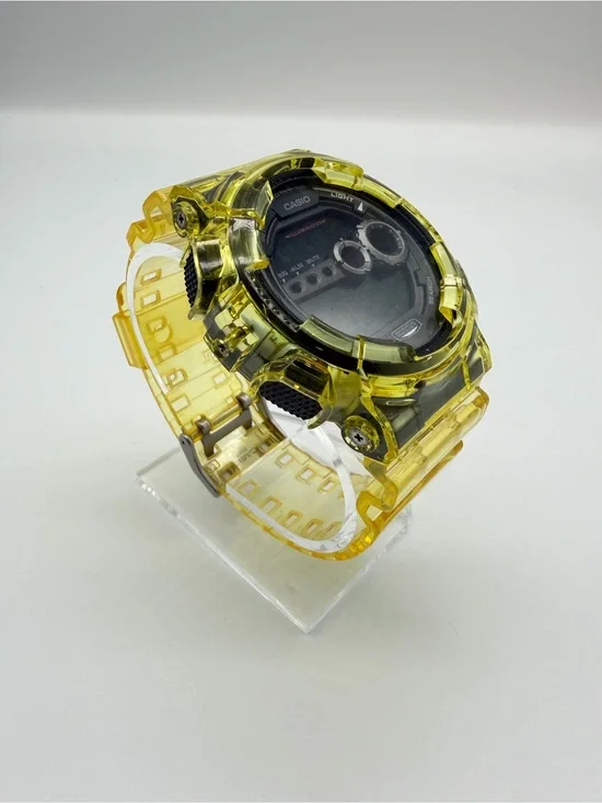 Casio Transparent (Skeleton/Jelly) Yellow Custom Built Digital Sport Watch