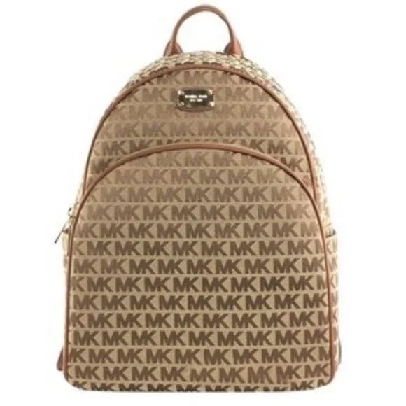 MICHAEL KORS LARGE ABBEY MONOGRAM BROWN BACKPACK❗️