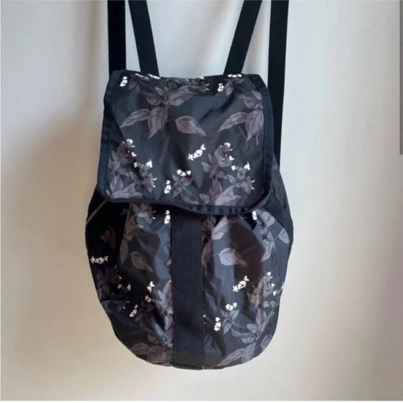 LeSportSac Backpack Grey & Black Floral