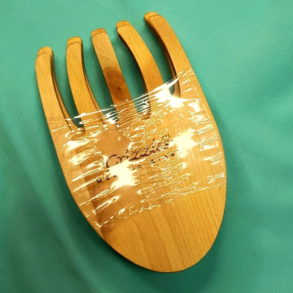 Grizzlies Salad Hands Claws Fork Tongs Birch Wood For Salad Pasta NWT