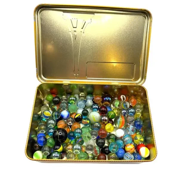 1.88 lbs Vintage Marbles with Possible Uranium, Akro, Vitro, Jabo