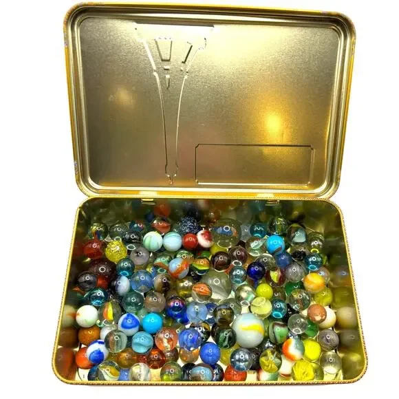 1.81 lbs Vintage Marbles with Possible Uranium, Akro, Vitro, Jabo