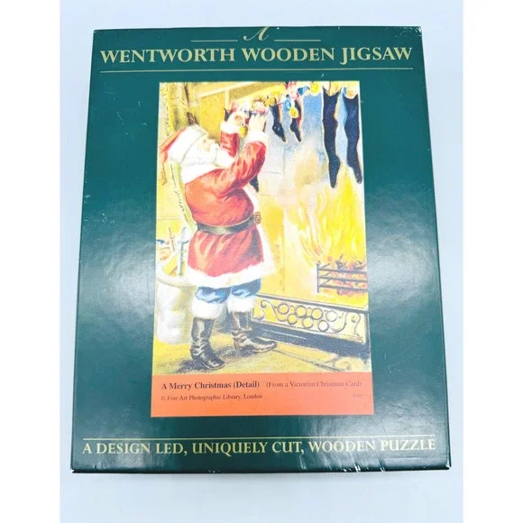 Wentworth Wooden Jigsaw Puzzle A Merry Christmas Victorian Santa 250 Piece