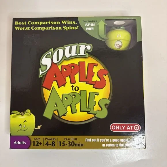 Mattel SOUR APPLES TO APPLES GAME Target Exclusive 2010 New Open Box Family‎ Fun