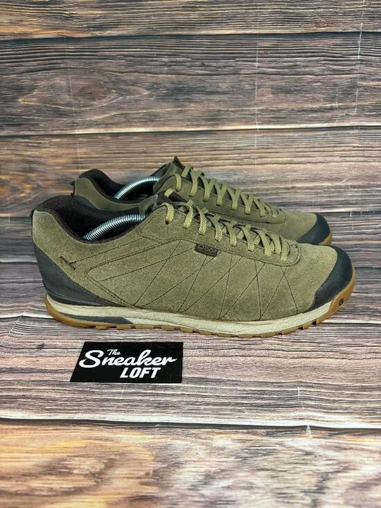 Oboz Men's Bozeman Low Leather Olive Green Suede Athletic Hiking Shoes Size 12