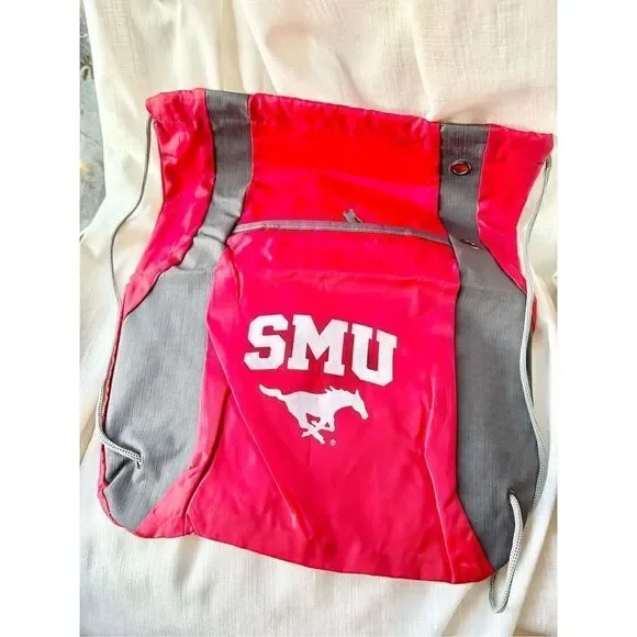 SMU bright red lightweight backpack ￼