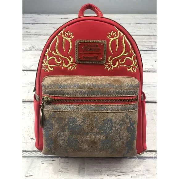 New Exclusive Game of Thrones Cersei Loungefly Mini Backpack‎ Red NWT