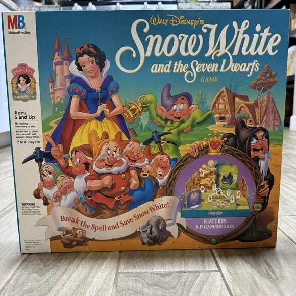 VINTAGE 1992 NEW DISNEY'S SNOW WHITE & 7 DWARFS GAME MILTON BRADLEY 4339 NEW!!!
