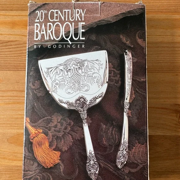 Godinger Baroque Silver Plated Server Set