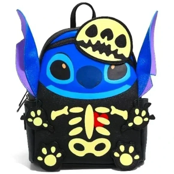 Her Universe Disney Lilo & Stitch Skeleton Stitch Glow in the Dark Mini Backpack