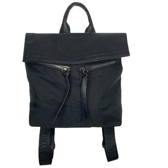 Botkier Black Nylon and Leather Backpack