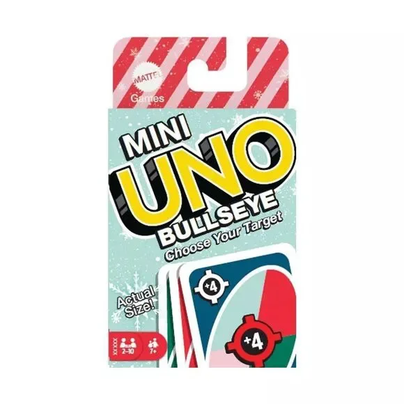 Mini UNO Bullseye Card Game Choose Your Target New