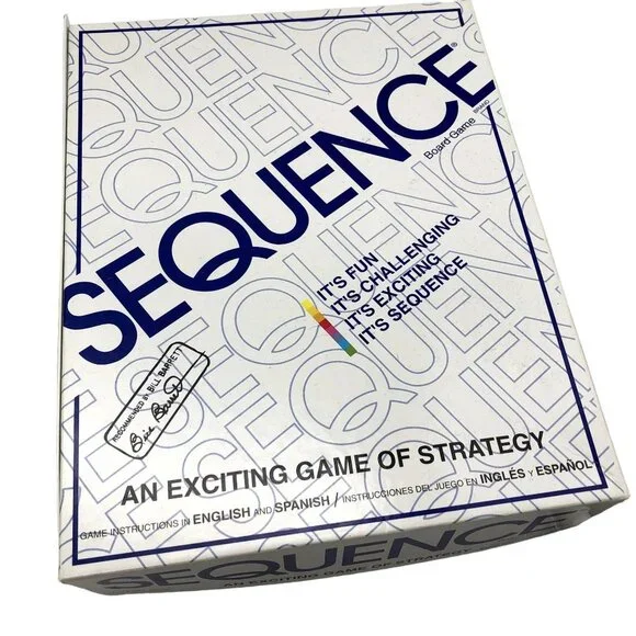 SEQUENCE- Original Game with Folding‎ Board, Cards and Chips by Jax