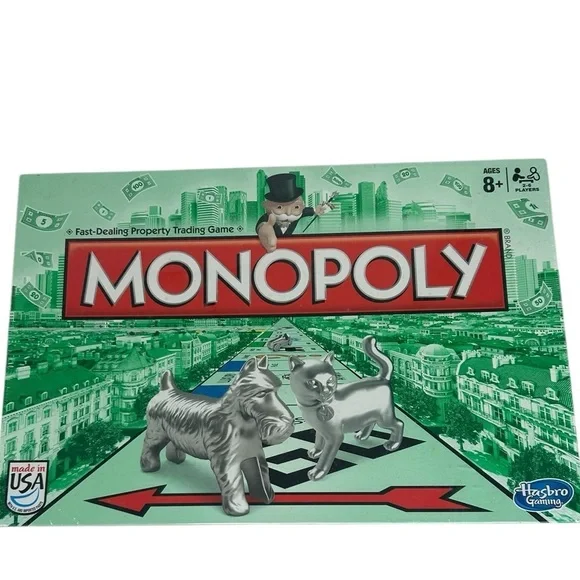 Monopoly Classic Board Game With Cat Token New Factory Sealed Hasbro Game