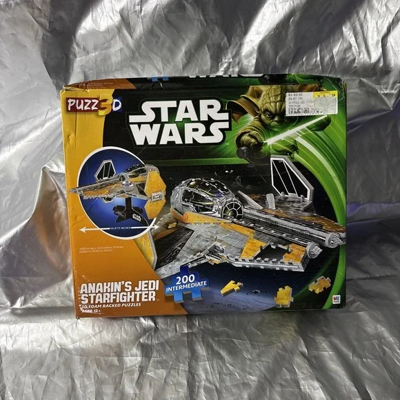Star Wars Puzz3D Anakin's Jedi‎ Starfighter Foam Backed Puzzle Milton Bradley