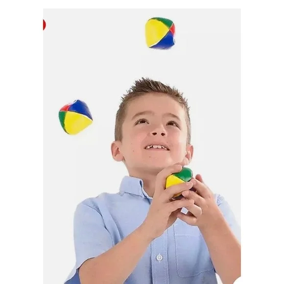 Rinco Juggling Balls Set of 3 Multi-Color Beginner Bean Bags 2.25