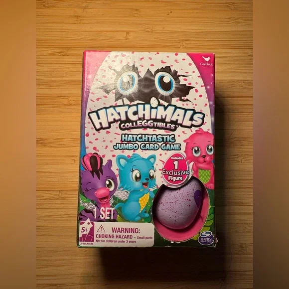 Hatchimals CollEGGtibles Jumbo Card Game w/ 1 Exclusive Figure Egg
