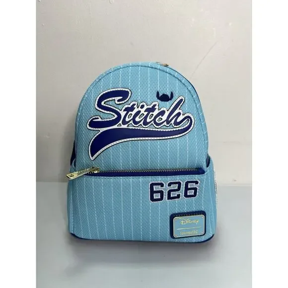 New Loungefly Team Stitch 626 Jersey Series Mini Cosplay Blue Backpack