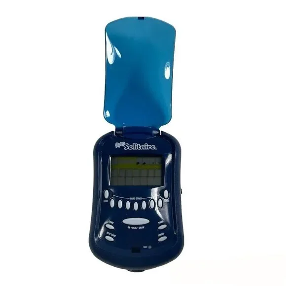 Radica - Flip Top Lighted Solitaire (2003) Blue - Handheld Electronic Game