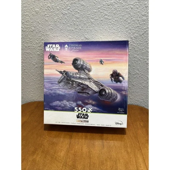NEW Thomas Kinkade Disney Star Wars The Mandalorian The Escort puzzel and poster