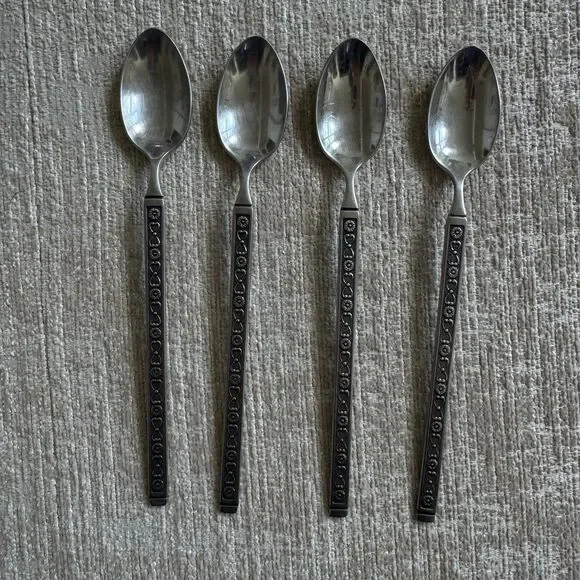 Gorham Stainless Vintage Hacienda Pattern Long Teaspoons Set of 4
