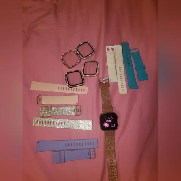Fitbit Versa 2 with accessories