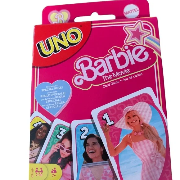 UNO Barbie The Movie Card Game New
