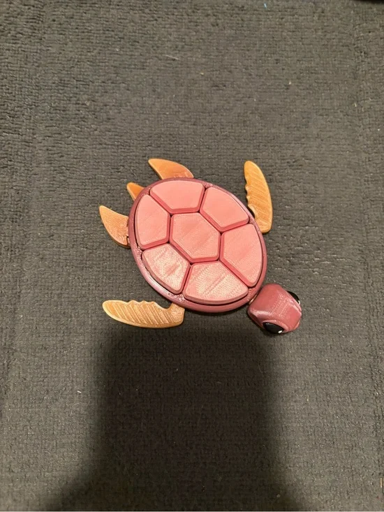 Pink and Gold Turtle Fidget Toy