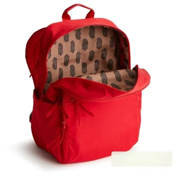 Vera Bradley backpack Large Bancroft Nylon Goji Berry Red Bookbag NEW $150
