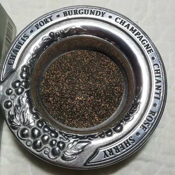 Wilton Wine Bottle Coaster Armetale Grape Vine Wine Bottle Candy Dish Pewter
