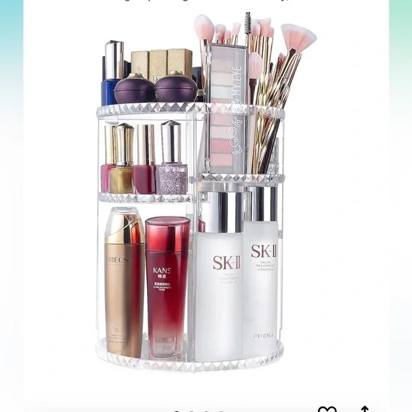 Rotating Clear Makeup Organizer