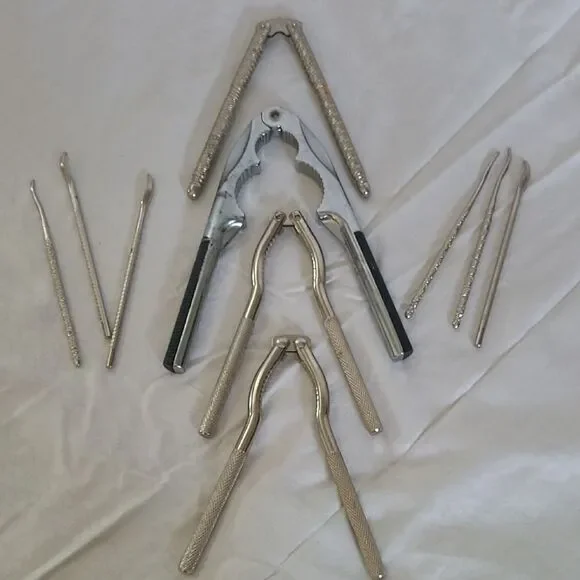 Vintage Silver Nutcracker and Pick Set Lot Of 10 Pieces