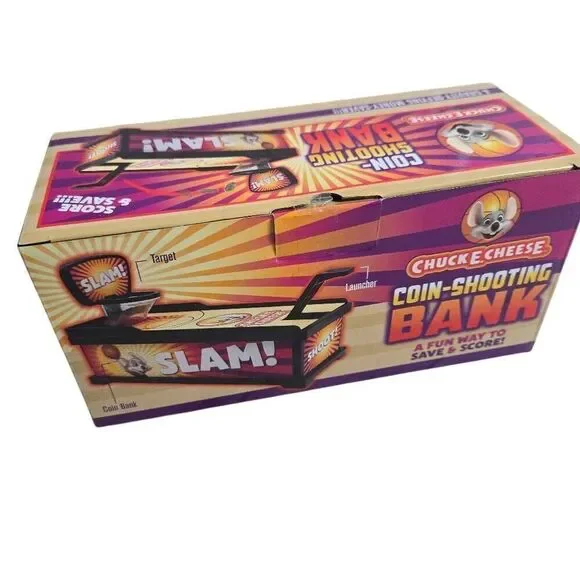 Chuck E Cheese Coin Shooting Money Bank