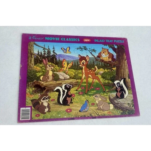 Vintage Disney Pinocchio, Peter Pan & Bambi -Jaymar Inlaid Tray Puzzles Lot of 3