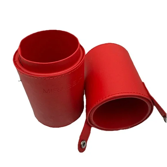 Mirabella Red Makeup Brush Holder Case Travel‎ Storage Organizer