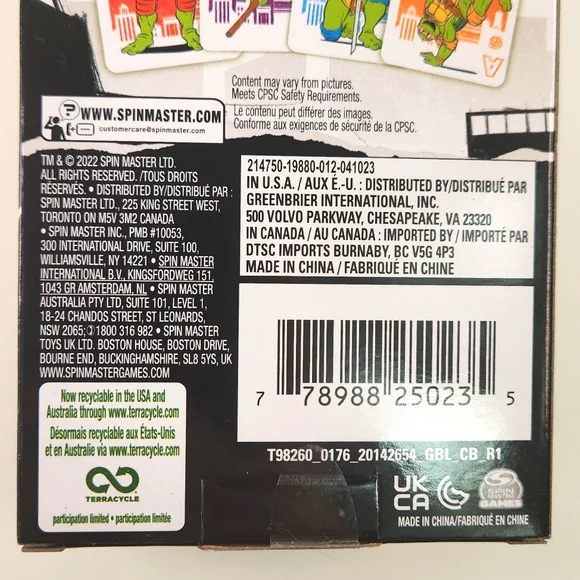 TEENAGE MUTANT NINJA TURTLES JUMBO PLAYING CARDS, Factory Sealed 54 Card Deck