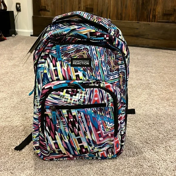Kenneth Cole Reaction R Tech backpack book bag laptop sleeve 16” new