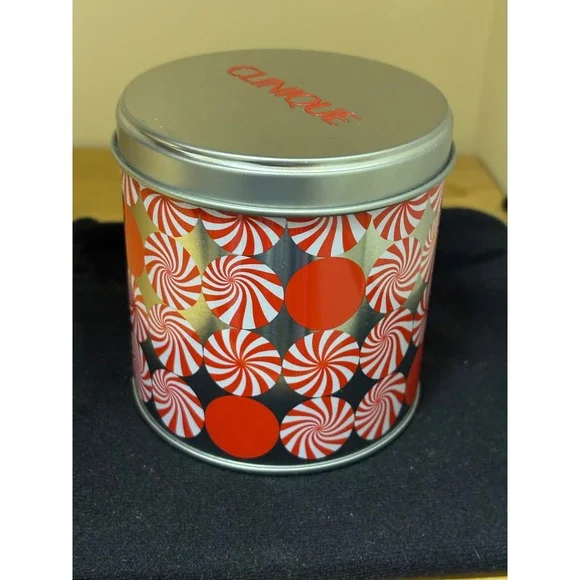 Clinique Limited Edition Holiday Tin‎ Candy Cane Peppermint Design Collectible