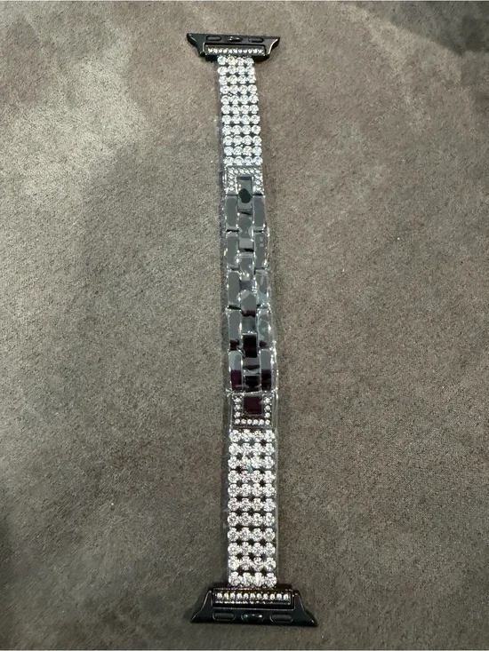 New Rhinestone Crystal Link Bracelet Watch Band - Silver 38-49mm
