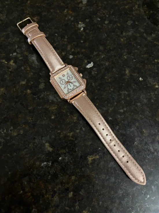 Women's Rose Gold Square Chronograph Fashion Watch