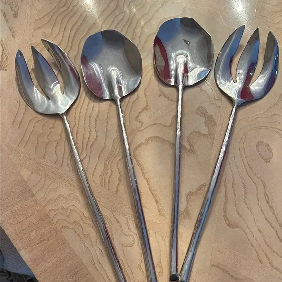 Elegant Silver Serving Utensils Set