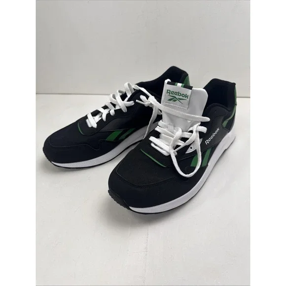 New‎ - Reebok Royal Flag Black & White Green FoamLite BS7966 Men Size 11.5 TShoe
