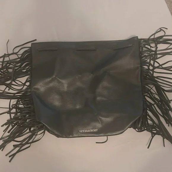 Victoria secret leather with fringe on side backpack