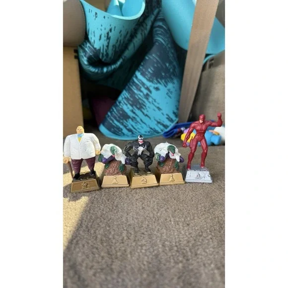 Marvel Chess Collection Figure Lot Venom Kingpin Daredevil Lizard Eaglemoss Toy