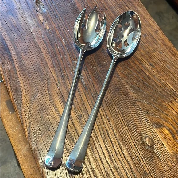 Silver-plated Salad Fork and Spoon Set