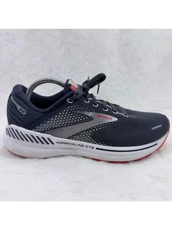 Brooks Adrenaline GTS 22 Mens Running Shoes Navy Blue Red Size 9 D Sneaker