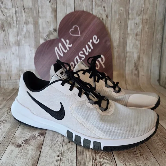 Men's Nike Athletic Sneakers 11.5 White Black Flex Trainer