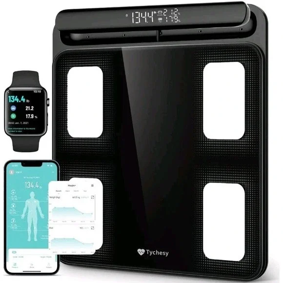 Smart Body Composition‎ Scale - 8-Electrode Analyzer with Bluetooth Sync